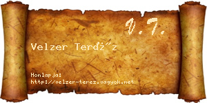 Velzer Teréz névjegykártya